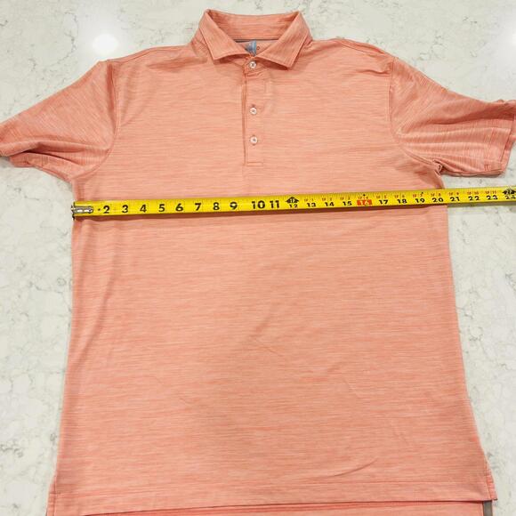 Johnnie-O Paloma Featherweight Polo Huron Orange Medium "H" Golf Club Logo - Picture 3 of 7